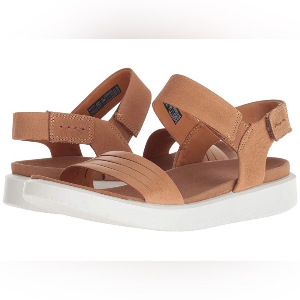 ECCO tan flow strap sandal size 7